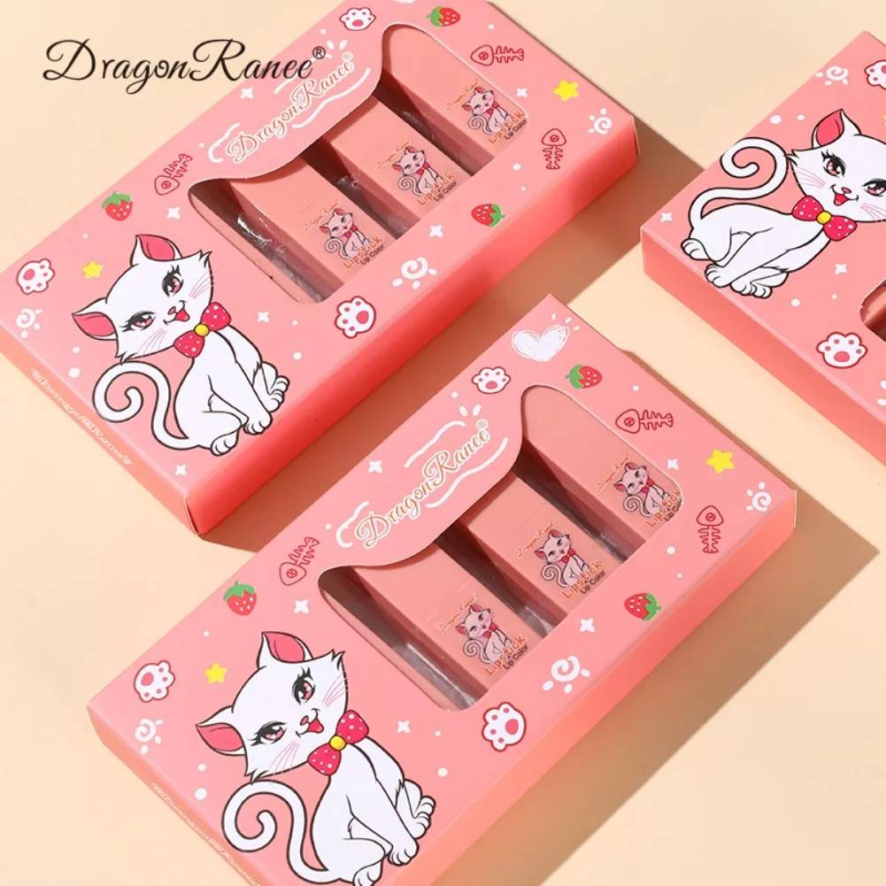 ลิปสติกทาปาก5ชิ้น ชุดลิปสติก Velvet Matte ลิปสติกไม่ซีดจาง Mini Lipstick Set #DR39
