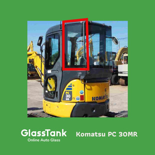 กระจกบานตายหลังซ้ายโคมัตสุ Komatsu PC 30MR กระจกแม็คโคร