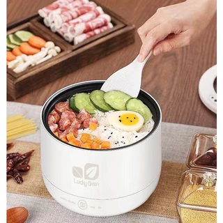 หม้อไฟฟ้า 1L หม้อเคลือบ หุงข้าว ข้าวต้ม อุ่น ชาบู ระบบทัชสกรีน
