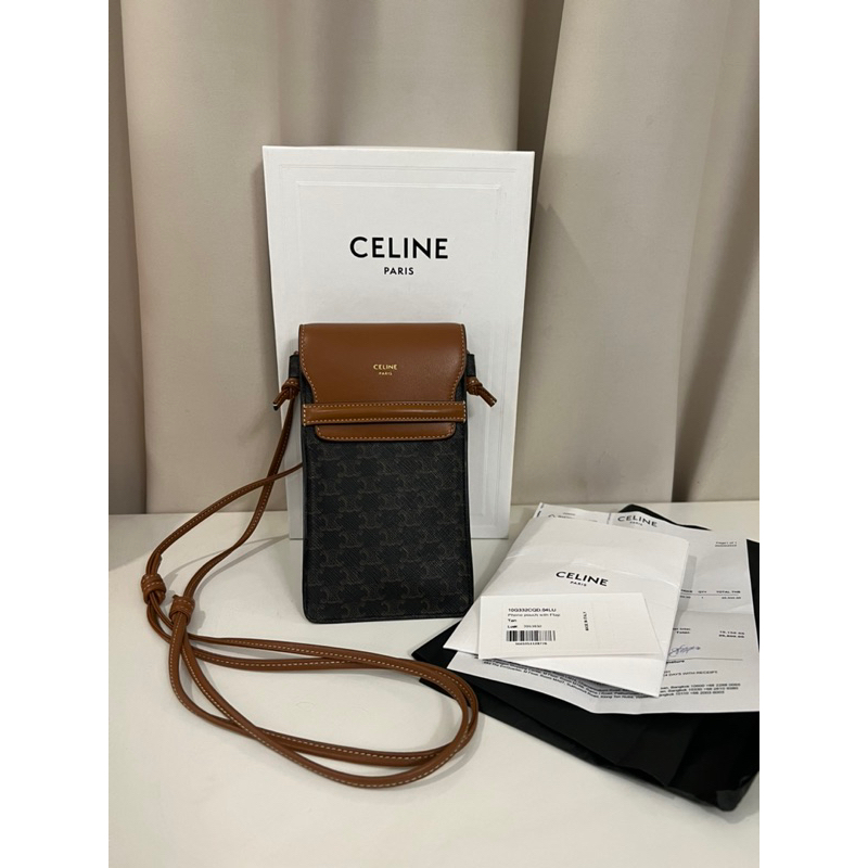 กระเป๋า Celine Phone Pouch สภาพสวย ใหม่มาก (ขาดถุงผ้า)