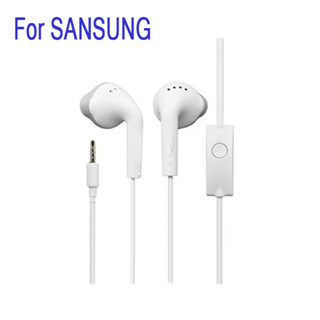 สำหรับ หูฟังsamsung 3.5mm ไมโครโฟนในตัว  เล่นเกมส์ รองรับทุกยี่ห้อ A （การประกัน 1 ปี）เสียงดี