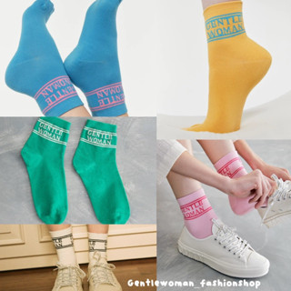 🤍💙💚💛💗New+พร้อมส่ง🤍💙💚💛💗 GENTLEWOMAN CREW SOCKS ผ้าคุณภาพดีมาก หนานุ่ม ใส่สบาย🤍💙💚💛💗