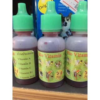 Bio​ Vitaminวิตามินสำหรับสัตว์ปีก​สร้างภูมิคุ้มกัน​ ลดอาการเครียด บำรุงขน​15 cc สำหรับนกหยดในน้ำ
