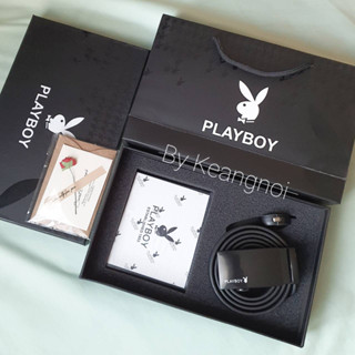 ชุดของขวัญ กระเป๋าสตางค์และเข็มขัดหนัง Playboy งานดีมีคุณภาพราคาไม่แพง สินค้าในไทย พร้อมส่ง