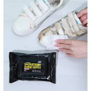 พร้อมส่ง !!! ทิชชู่เปียกสำหรับเช็ดรองเท้า Shoe Shine wipes มี 3 ขนาดให้เลือก