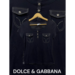 Dolce &amp; Gabbana เสื้อยืดมือสองของแท้