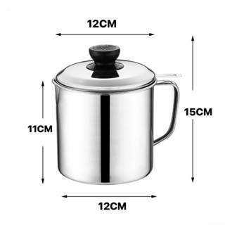 Oil pot stainless steel ถ้วยกรองถนอมน้ำมัน