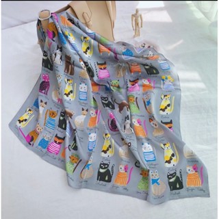 ผ้าคลุมไหล่ลายเเมวscarf