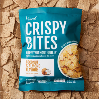 Delica เดลิก้า คริสปี้ไบท์ ธัญพืชอบกรอบ รสมะพร้าว &amp; อัลมอนด์ Crispy Bites Coconut &amp; Almond Flavour (30g)