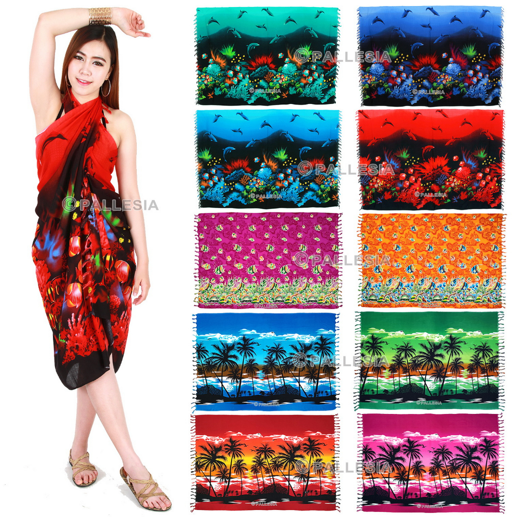 ลายเยอะพร้อมส่ง Set1 ลายทะเล ผ้าคลุมชุดว่ายน้ำ ผ้าชายหาด ผืนใหญ่ คลุมตัว ปูชายหาด ตกแต่งบ้าน sw001