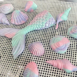 Madame Sugar: น้ำตาลกัมเพส 🧜🏻‍♀️ "เงือก+หอย" ปัดเงาวิ้งๆธีมทะเล : มาดามซูการ์