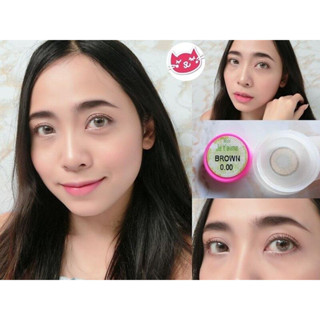 💖 Kitty kawaii ๑ mini Jetaime (14.2) สายตา -00 ถึง -1000 brown gray Contactlens บิ๊กอาย คอนแทคเลนส์