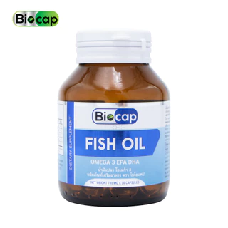 [แพ็ค 3 ขวด] Fish Oil Omega 3 น้ำมันปลา โอเมก้า 3 ไบโอแคป Fish Oil อีพีเอ ดีเอชเอ EPA DHA Biocap