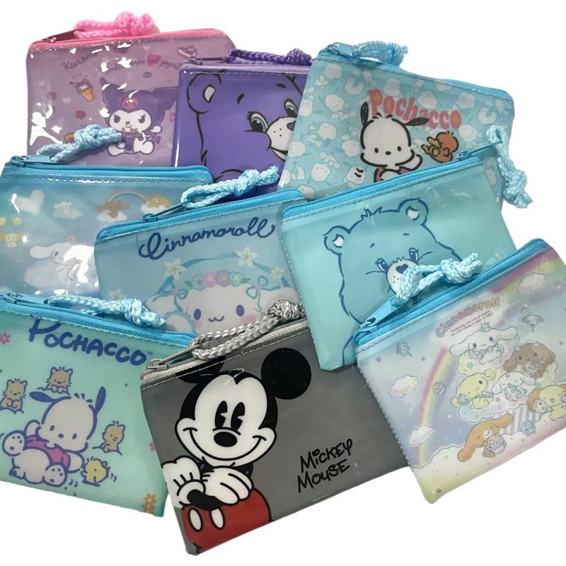 กระเป๋าสตางค์ ใส่เหรียญ ใส่บัตร Sanrio ลายการ์ตูน