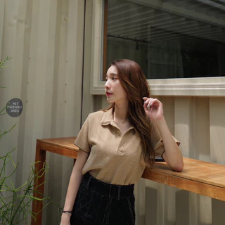 เสื้อโปโลถัก (minimal style) - พร้อมส่ง 😽
