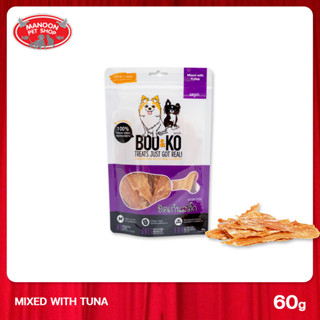 [MANOON] BOO&amp;KO Dog Mixed with TUNA 60 g ไก่สไลด์ทูน่าสำหรับสุนัขอายุ 3 เดือนขึ้นไป