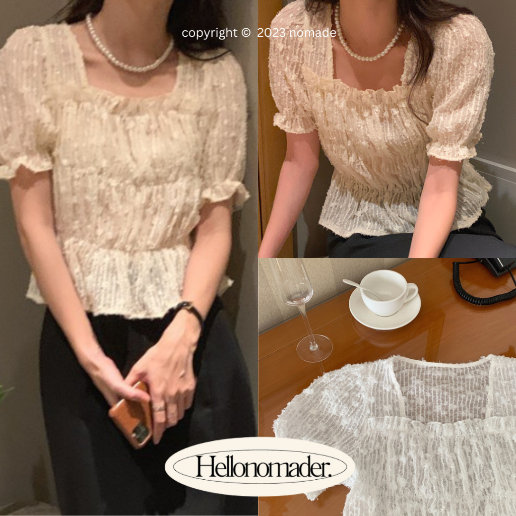 NOMADE.& พร้อมส่ง Fondue glitter crop top {เสื้อครอปผ้ากลิตเตอร์}