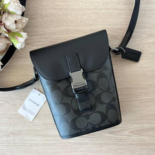 ✴️แท้ 💯% COACH TRACK SMALL FLAP CROSSBODY IN SIGNATURE C3134