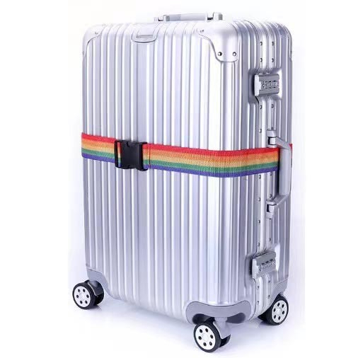 ถูกดีที่สุด สายรัดกระเป๋าเดินทาง   สีรุ้ง   สีดำ    สีส้ม