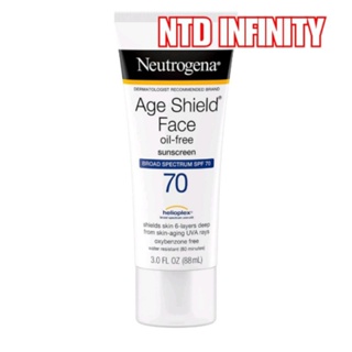 นำเข้า🇺🇸 Exp05/24 Neutrogena Age Shield Face Oil-Free Sunscreen Lotion SPF70 3OZ. ครีมกันแดดNeutrogena