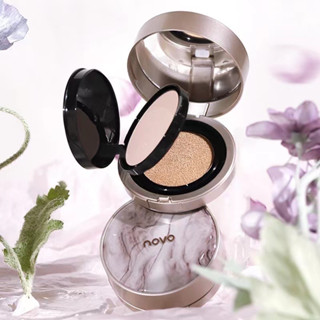 Novo [No.5861] คุชชั่น แป้งอัดแข็ง 2 in 1 ในตลับเดียว Light and bright double layer air cushion cream กันน้ำ ติดทน