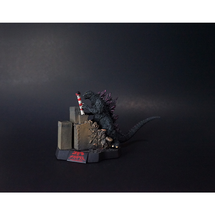 งานฉาก Godzilla 2000 Bandai ของแท้ Mini Diorama Complete Works