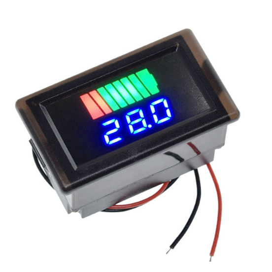 จอวัดแบตเตอรี่ มิเตอร์วัดพลังงาน 12V24 36V48V60V 72v บอกระดับแบตเตอรี่ สินค้าคนไทยโปรดสนับสนุนคนไทย