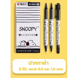 ปากกาดำ มาร์คเกอร์ หมึกดำ Marker Pen