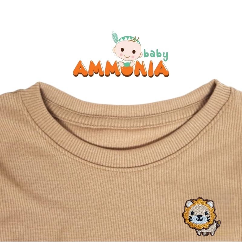 เสื้อยืดเด็กปักลายสิงโตน่ารัก 10สี (1-6 ขวบ S,M,L,XL) ราคา ถูกที่สุด ดีลบีเคเค แกลเลอรีภาพที่ 5