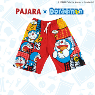 กางเกงขาสั้นเด็ก กางเกงเชิงเด็ก โดเรม่อน ลิขสิทธิ์แท้ cotton100% By PAJARA (DRM-EN0006)