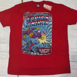 เสื้อยืด Marvel ป้ายดำ Dead stock Captain America ลิขสิทธิ์แท้หาไม่ได้แล้วครับ.