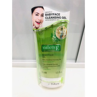 Smooth-E baby face gel 5.5 oz (165 ml) ผลิตภัณฑ์ล้างหน้าเจลสูตรอ่อนโยนสำหรับผิวบอบบางแพ้ง่ายและมีแนวโน้มเป็นสิวง่าย