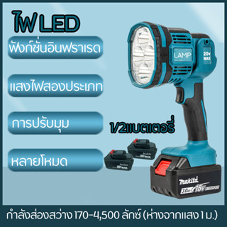 🔥🔥🔥มากีต้า ไฟฉายพกพา 18V LED FLASHLIGHT รุ่น DML981 1/2 แบตเตอรี่ รับประกันศูนย์ 1 เดือน