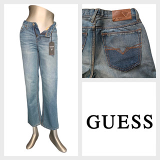 Guess(เกสส์) GS33 กางเกงขายาวผู้หญิง สียีนส์อ่อน ป้ายหนัง ไซส์เด็ก