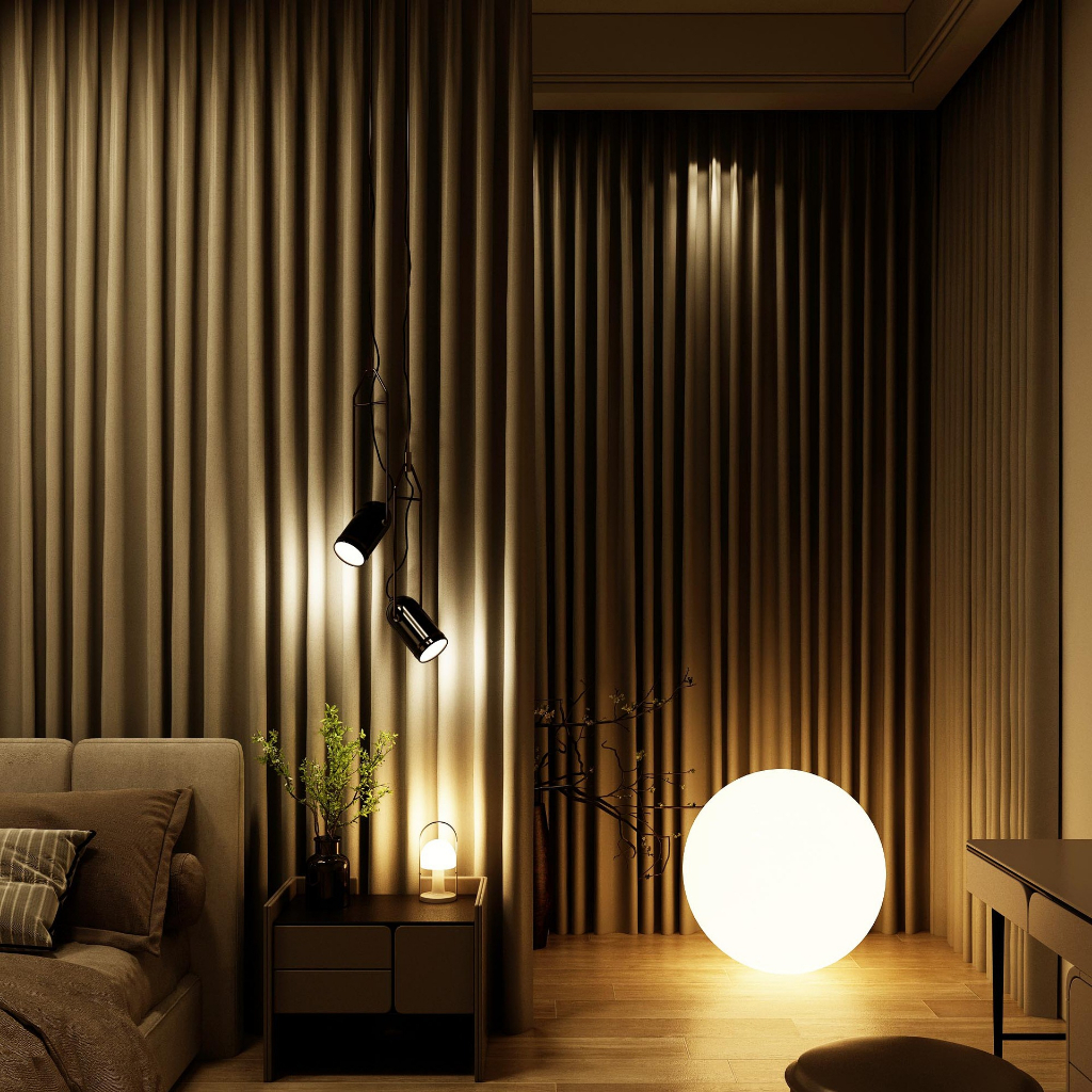 แนะนำ ผ้าม่าน ผ้าม่านสีครีมลายใบไม้ ผ้าม่านกั้นห้อง กันแสง หน้าต่างประตู Polyester100% ราคาพิเศษ มีเก็บเงินปลายทาง