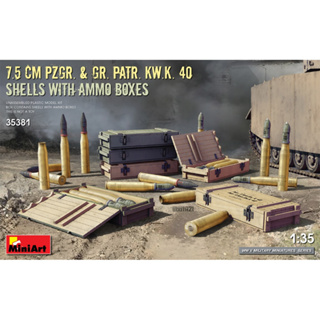 1/35 7.5 Cm Pzgr. &amp; Gr. Patr. Kw.K. 40  Shells With Ammo Boxes [MI 35381]