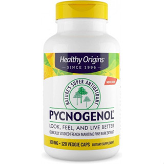 สารสกัดเปลือกสน ยี่ห้อ Healthy Origins Pycnogenol (Natures Super Antioxidant) 100 mg, 120 Veggie Caps 120เม็ด