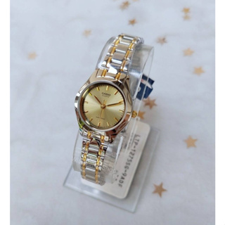 นาฬิกา Casio รุ่น LTP-1275SG-9A นาฬิกาผู้หญิงสายแสตนเลส 2 กษัตริย์ หน้าปัดทอง -ของแท้ 100% รับประกันสินค้า 1 ปีเต็ม