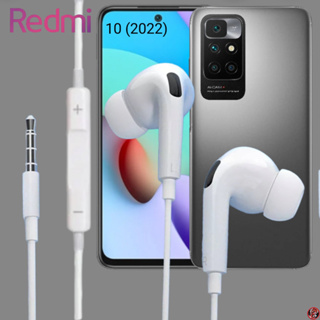 หูฟัง สมอลทอล์ค Redmi In-Ear AUX 3.5mm. เรดมี่ 10 (2022) อินเอียร์ เบสหนัก เสียงดี รีโมทปรับระดับเสียงได้