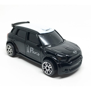 รถเหล็กมาจอเร็ต Majorette Mini Cooper WRC Paris สีดำ ขนาด 1/64 ยาว 8 cm มือสอง #001