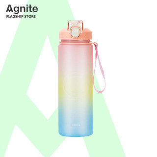 Agnite กระบอกน้ำ 1 ลิตร กระบอกน้ำ กระบอกน้ำมีหูแบบพกพา ขวดน้ำ วัสดุPC คุณภาพสูง Water Bottle