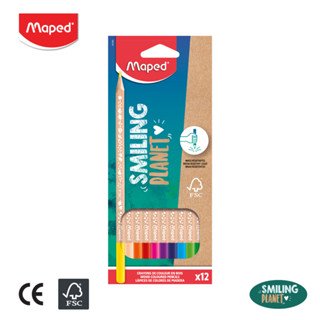 Maped (มาเพ็ด) สีไม้ 12 สี SMILING PLANET FSC รหัส CO/831800