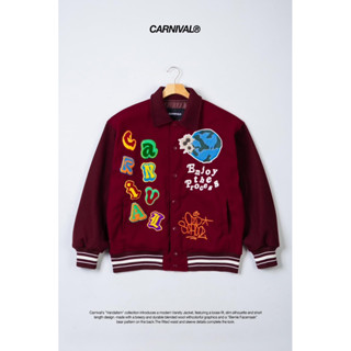 [พร้อมส่ง แท้💯] เสื้อแจ็คเก็ต CARNIVAL® SS23 CARNIVAL FOOTBALL VARSITY JACKET