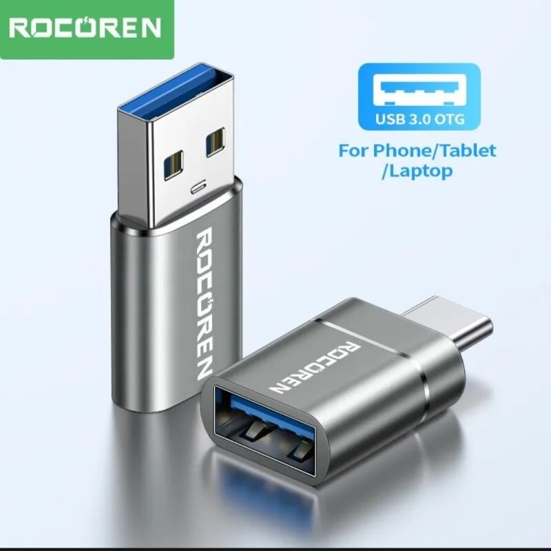 Rocoren USB อะแดปเตอร์ OTG Type C USB ตัวผู้ USB แปลงสำหรับ Android TypeC USB C ขั้วต่อ OTG