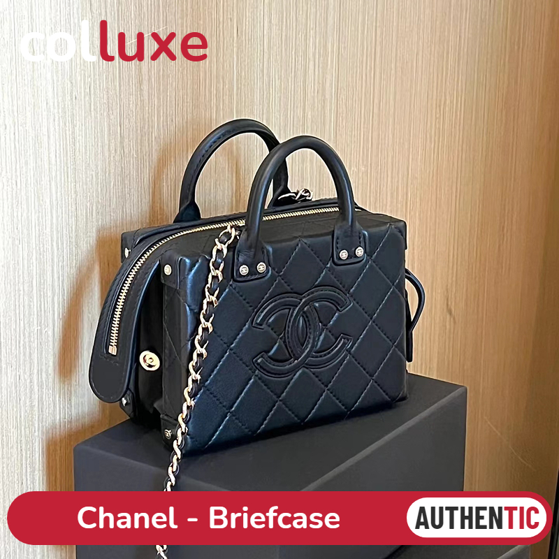 💯ของแท้👜ชาแนล Chanel สุภาพสตรี/กระเป๋าเอกสาร/กระเป๋าถือ/กระเป๋าเครื่องสำอาง
