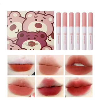 SENSORY PARTY PINK BEAR VELVET LIP GLAZE 6 เฉดสี