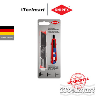 KNIPEX ใบมีดคัตเตอร์ ขนาด 18 mm. 10 ชิ้น CutiX 90 10 165 E02