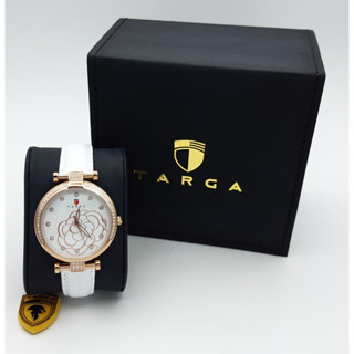 นาฬิกา TARGA WOMENS TA026509 QUARTZ WHITE DIAL ROSE GOLD พร้อมกล่อง (ใหม่)