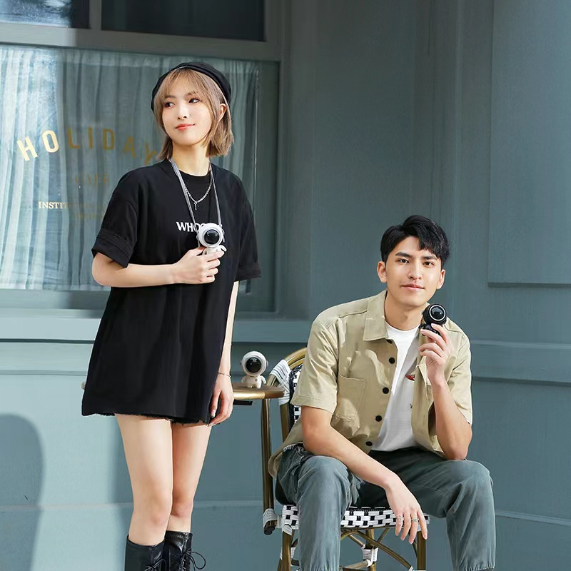 พัดลมไร้ใบพัดรูปนักบินแบบพกพา สามารถห้อยคอได้ MW050