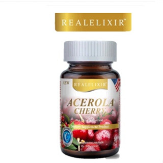 Real Elixir Acerola Cherry Extract 1200 mg. 30 caps. เรียลอะเซอโรล่าเชอรี่1200มิลลิกรัม วิตามินซี